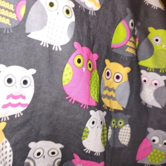 Bnwt  COLORFUL OWL SCRUBS - Picture 4 of 4